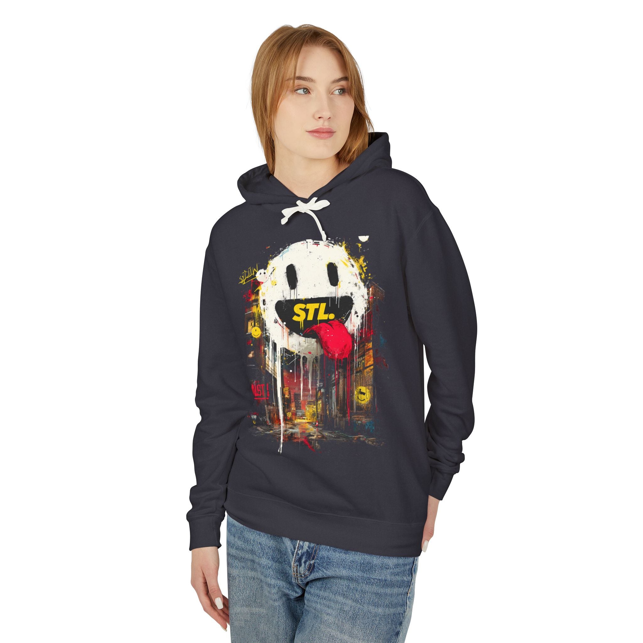 White SMILE - STL DEGENS hoodie