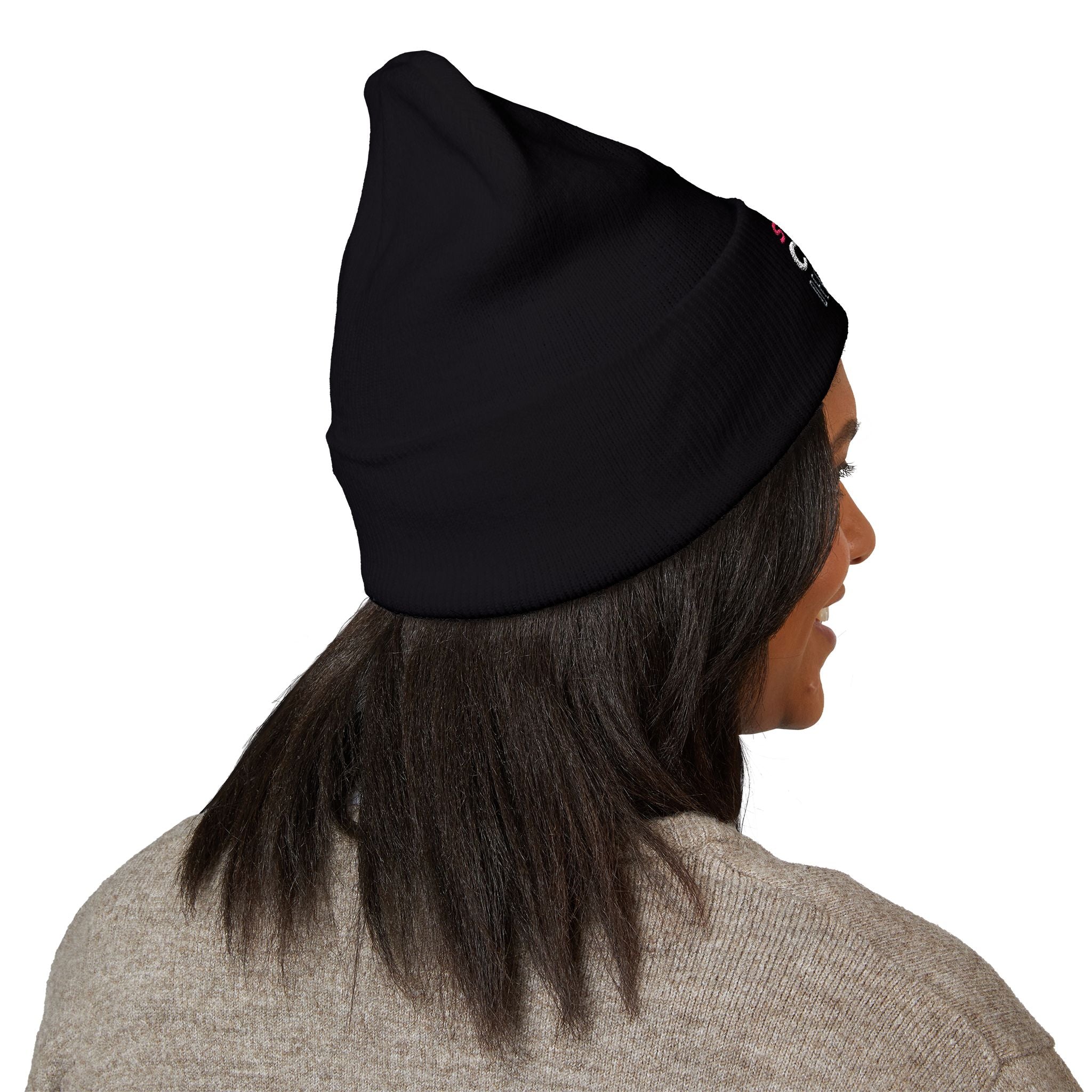 Embroidered 'South City Degenerates' Cuffed Beanie — Knit Winter Hat