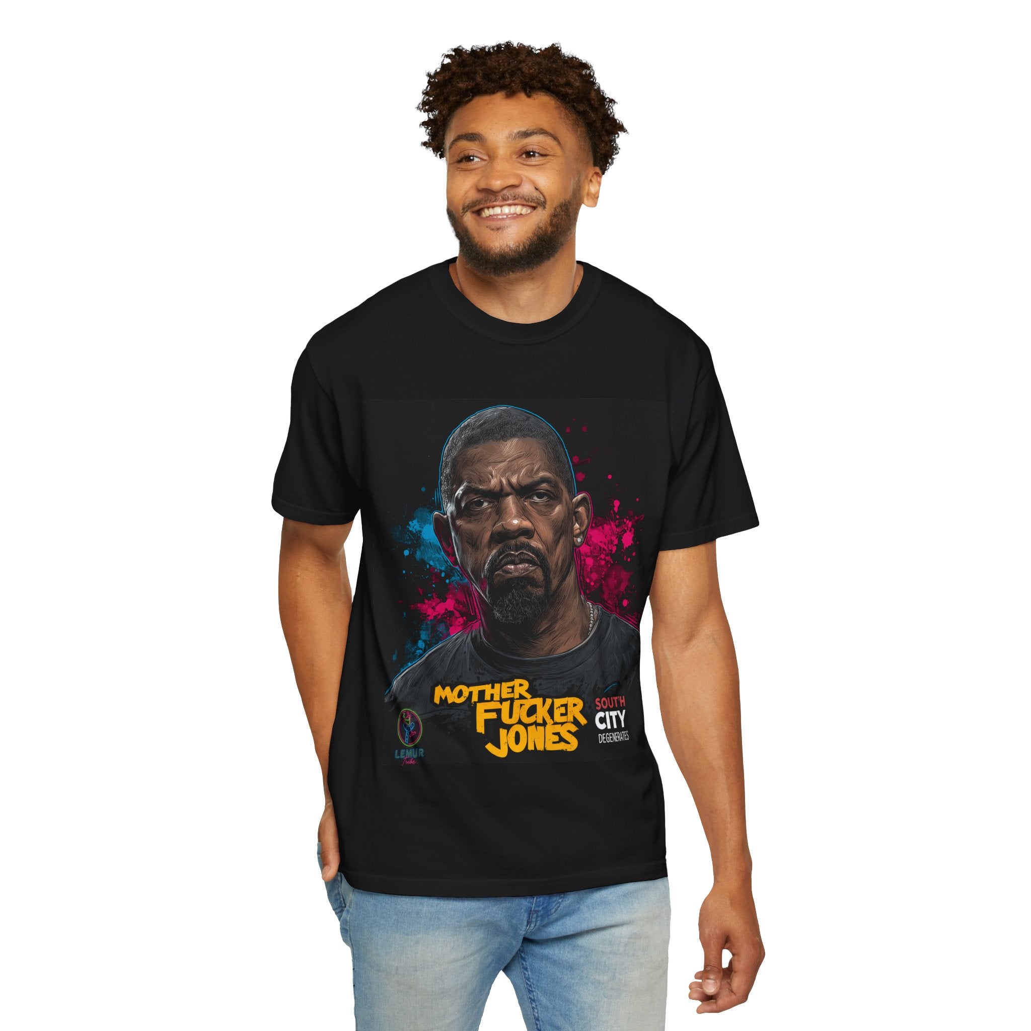 Graphic T-Shirt — 'Mother F***** Jones' Bold Portrait Tee