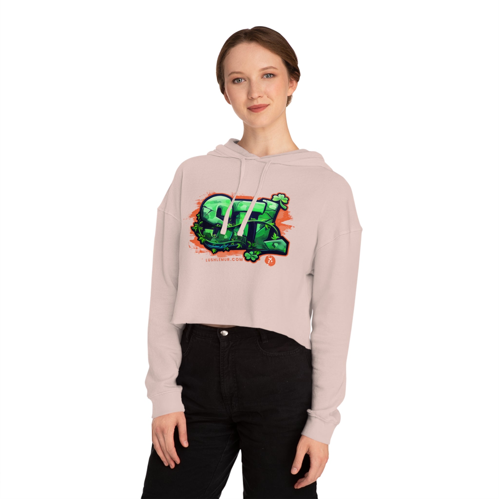 LUSH LEMUR | STL LUCKY IRISH CROP HOODIE