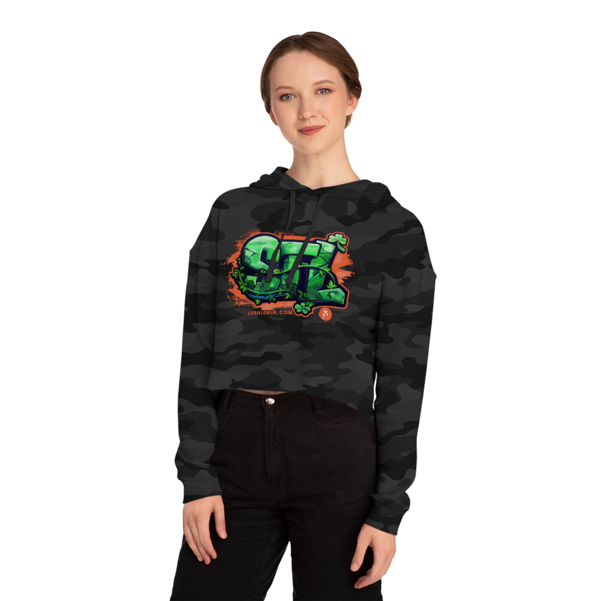 LUSH LEMUR | STL LUCKY IRISH CROP HOODIE