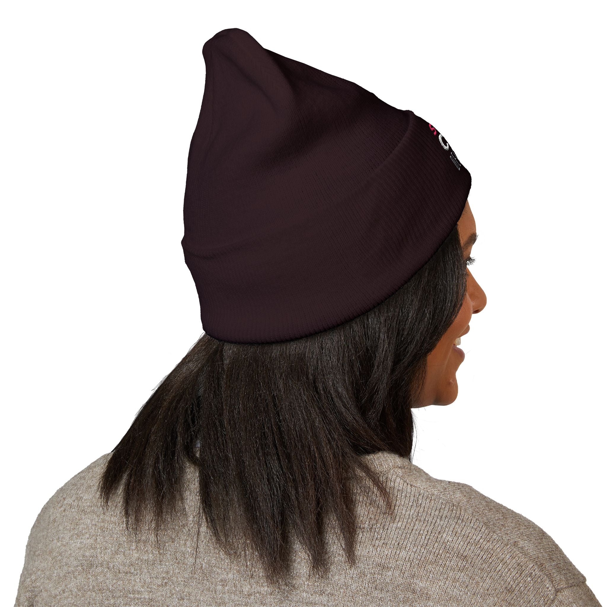 Embroidered 'South City Degenerates' Cuffed Beanie — Knit Winter Hat