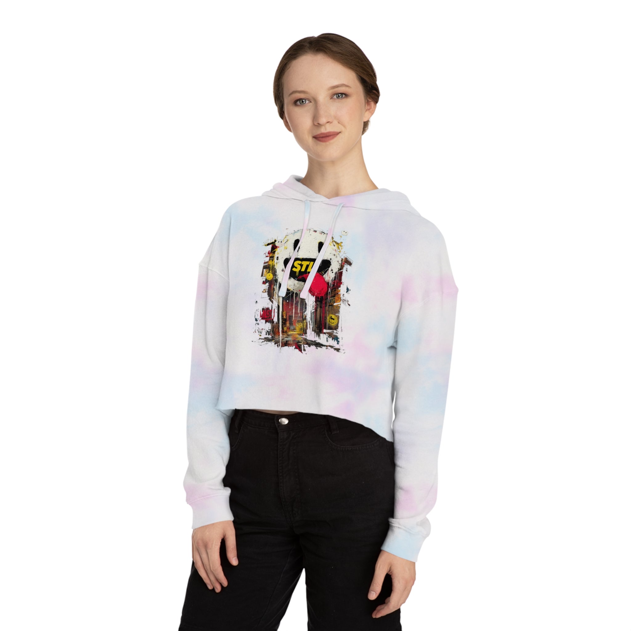 South City Degenerates Cropped Hoodie — St. Louis Neighborhood Pride | White Smile