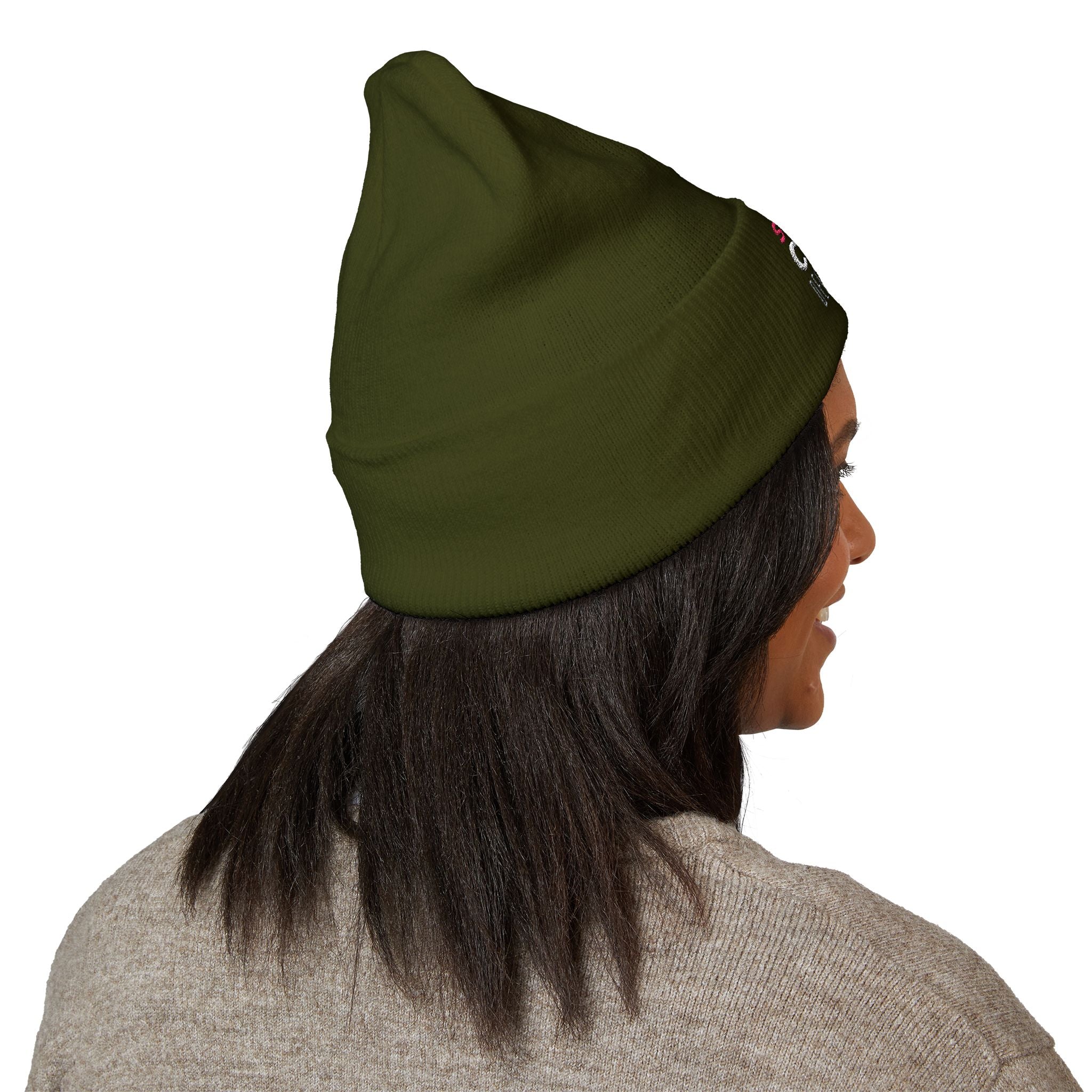 Embroidered 'South City Degenerates' Cuffed Beanie — Knit Winter Hat