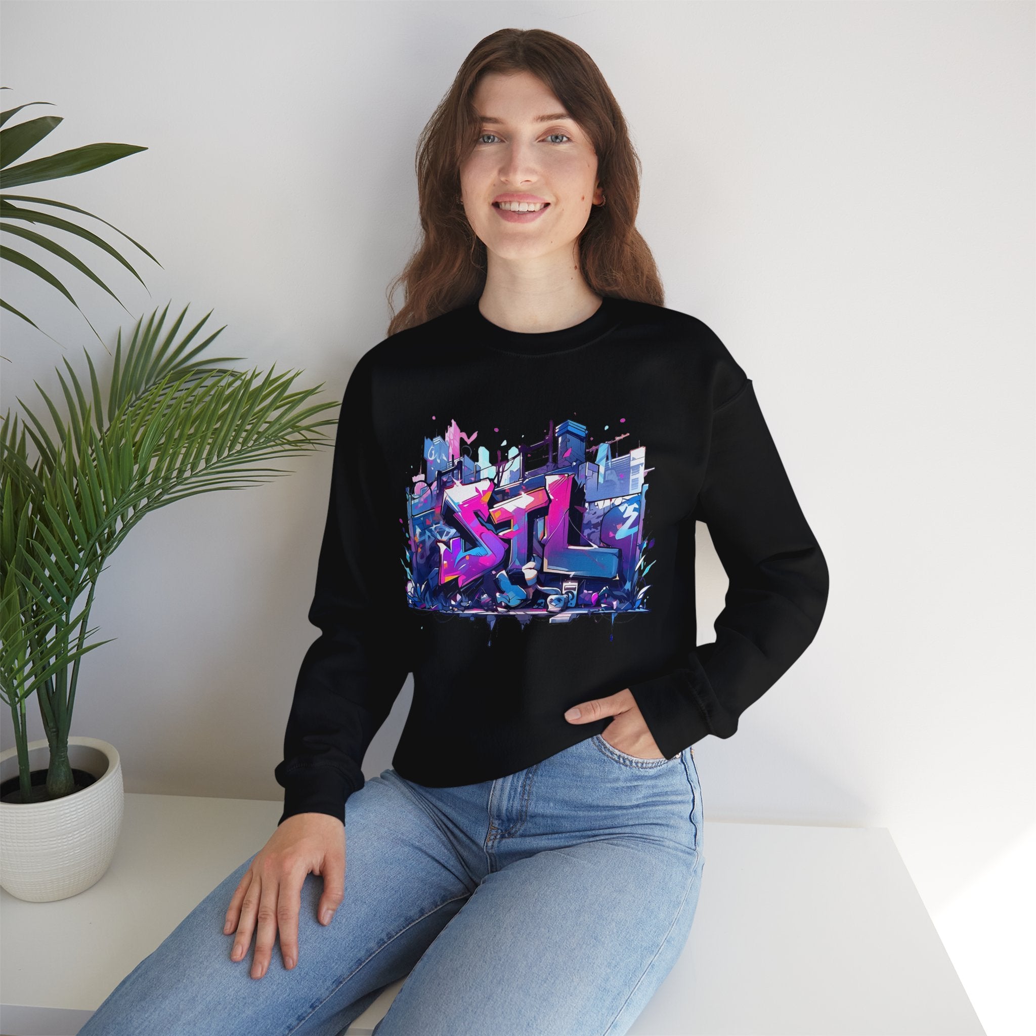 LUSH LEMUR | STL Graffiti Unisex Heavy Blend™ Crewneck Sweatshirt