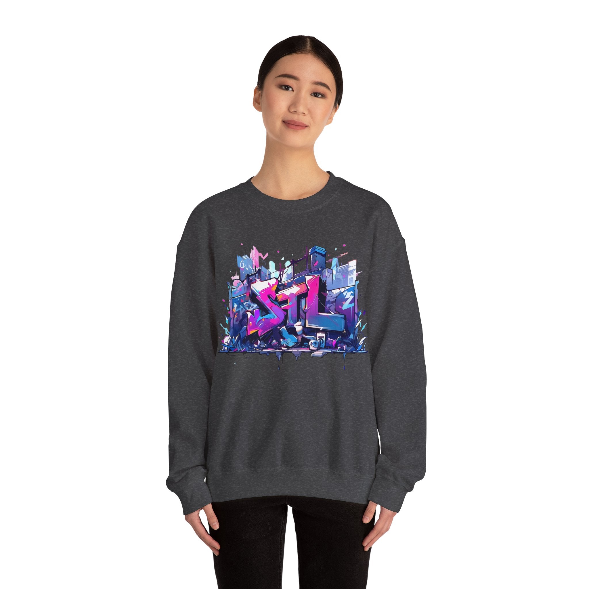 LUSH LEMUR | STL Graffiti Unisex Heavy Blend™ Crewneck Sweatshirt